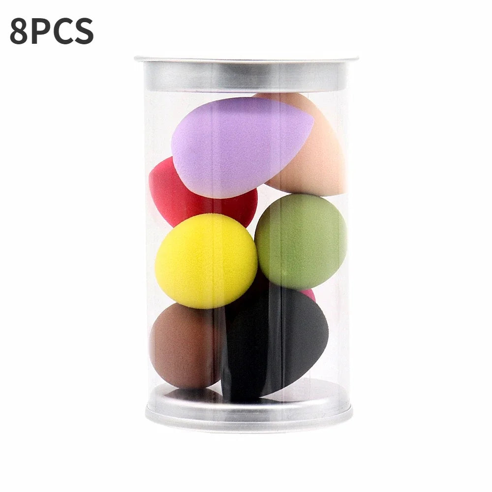 7Pcs/Set Makeup Sponge Set Face Beauty Cosmetic Powder Puff for Foundation Cream Concealer Make Up Blender Tools Makeup Sponge