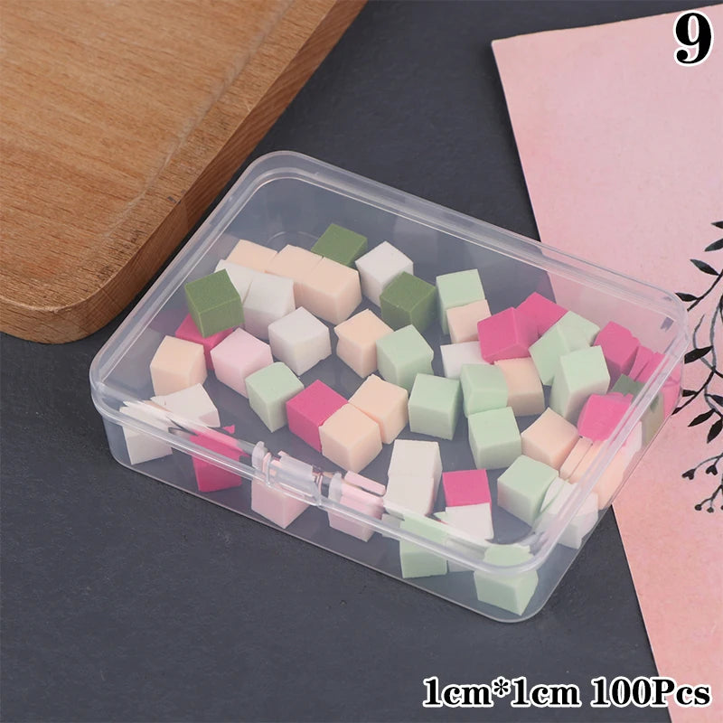 20/30/50/100Pcs 1/1.5cm Soft Sponges Gradient Nail Art Stamper Tools Color Fade Manicure DIY Creative Nail Accessories