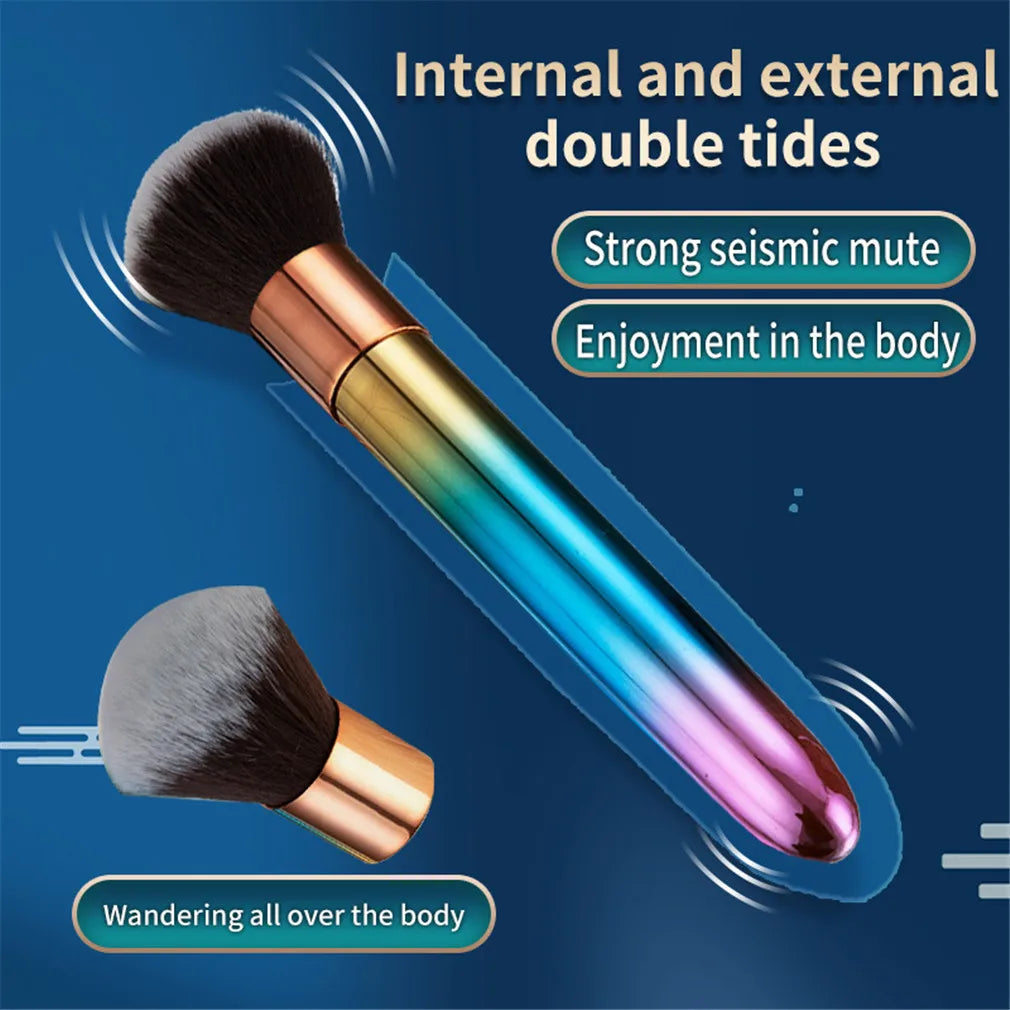 Skin Flirt Makeup Brush Vibrator for Women Clit Stimulator Bullet Masturbator Sex Toys Dildo Vagina Nipple Labia Facial Massager