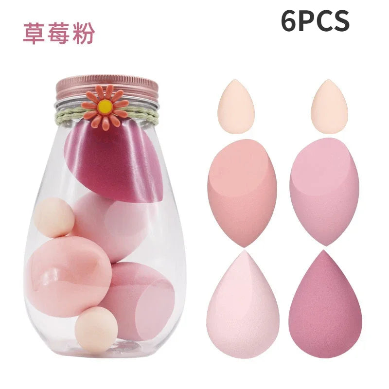 7Pcs/Set Makeup Sponge Set Face Beauty Cosmetic Powder Puff for Foundation Cream Concealer Make Up Blender Tools Makeup Sponge