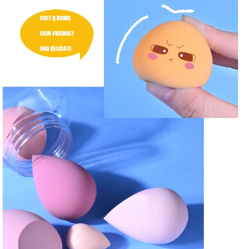 7Pcs/Set Makeup Sponge Set Face Beauty Cosmetic Powder Puff for Foundation Cream Concealer Make Up Blender Tools Makeup Sponge