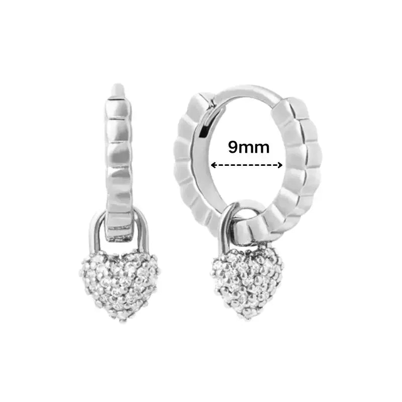 925 Sterling Silver Ear Needle White Zircon Silver Series Earrings ins Tassel Pendant Hoop Earrings For Women Advanced Jewelry