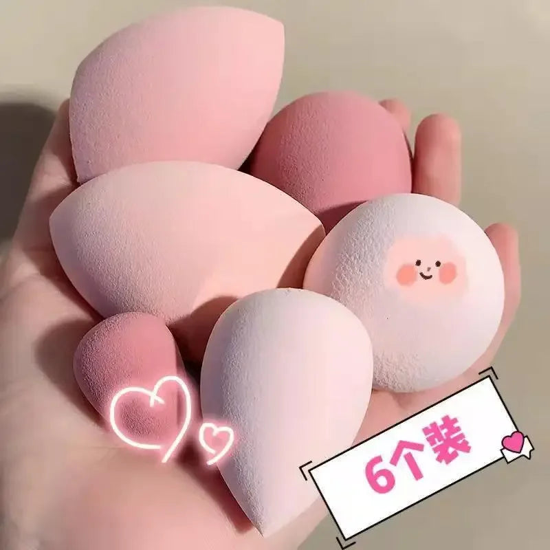 7Pcs/Set Makeup Sponge Set Face Beauty Cosmetic Powder Puff for Foundation Cream Concealer Make Up Blender Tools Makeup Sponge