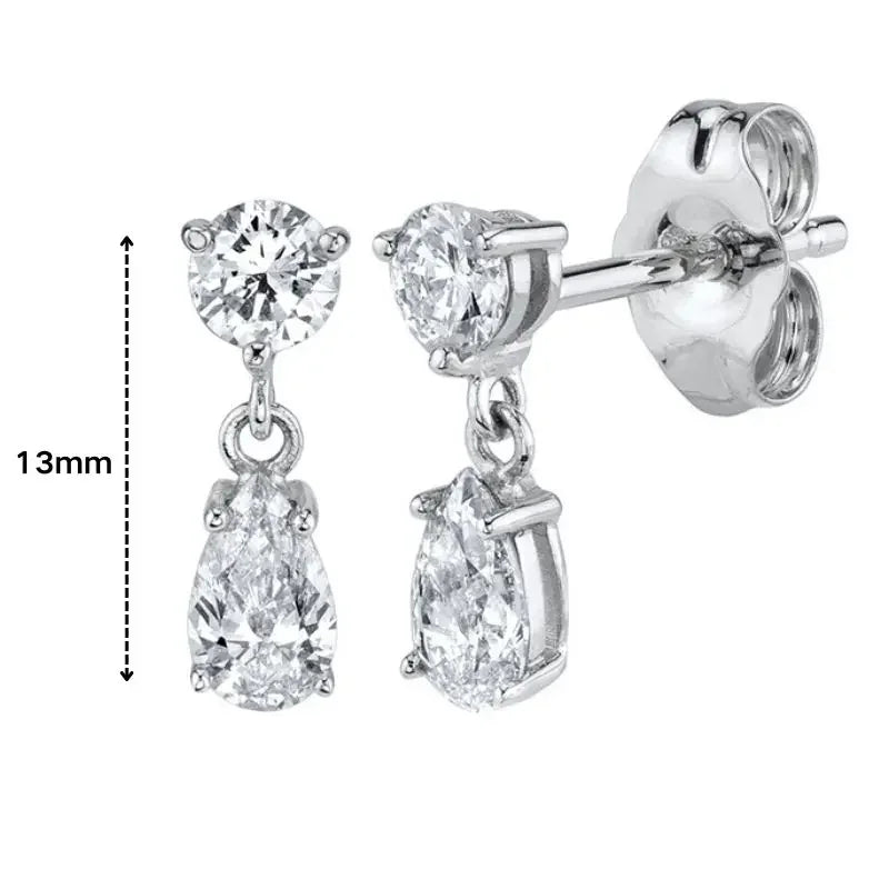 925 Sterling Silver Ear Needle White Zircon Silver Series Earrings ins Tassel Pendant Hoop Earrings For Women Advanced Jewelry